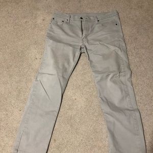 Levi’s khaki colored jeans. 514 model, size 33x30